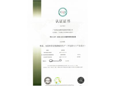 URS-世运电路IATF16949